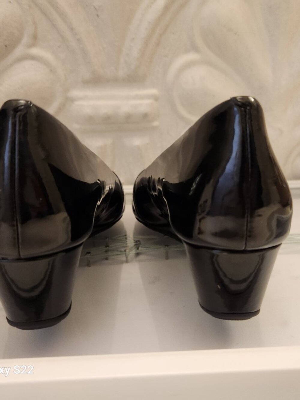 Cole Haan "Kinslee" Open Toe Wedges. Black Patent. NIB. Size 6 - Picture 6 of 10